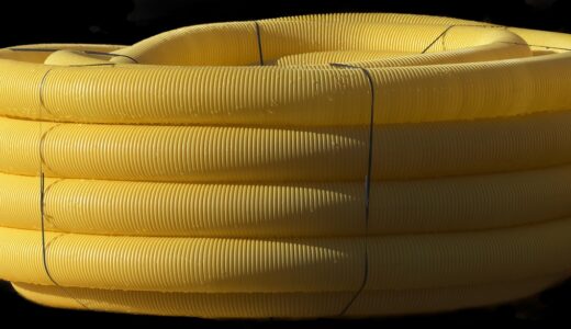 drain pipe, flexible, wound up, role, pvc, drainage pipe, drainage, tube, wrapped, plastic, yellow, construction site, pvc, pvc, pvc, pvc, pvc, drainage, drainage, drainage