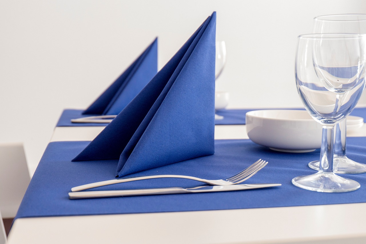 napkin, non woven, restaurants, table, table decoration, blue, folding napkins, napkin, napkin, napkin, napkin, napkin