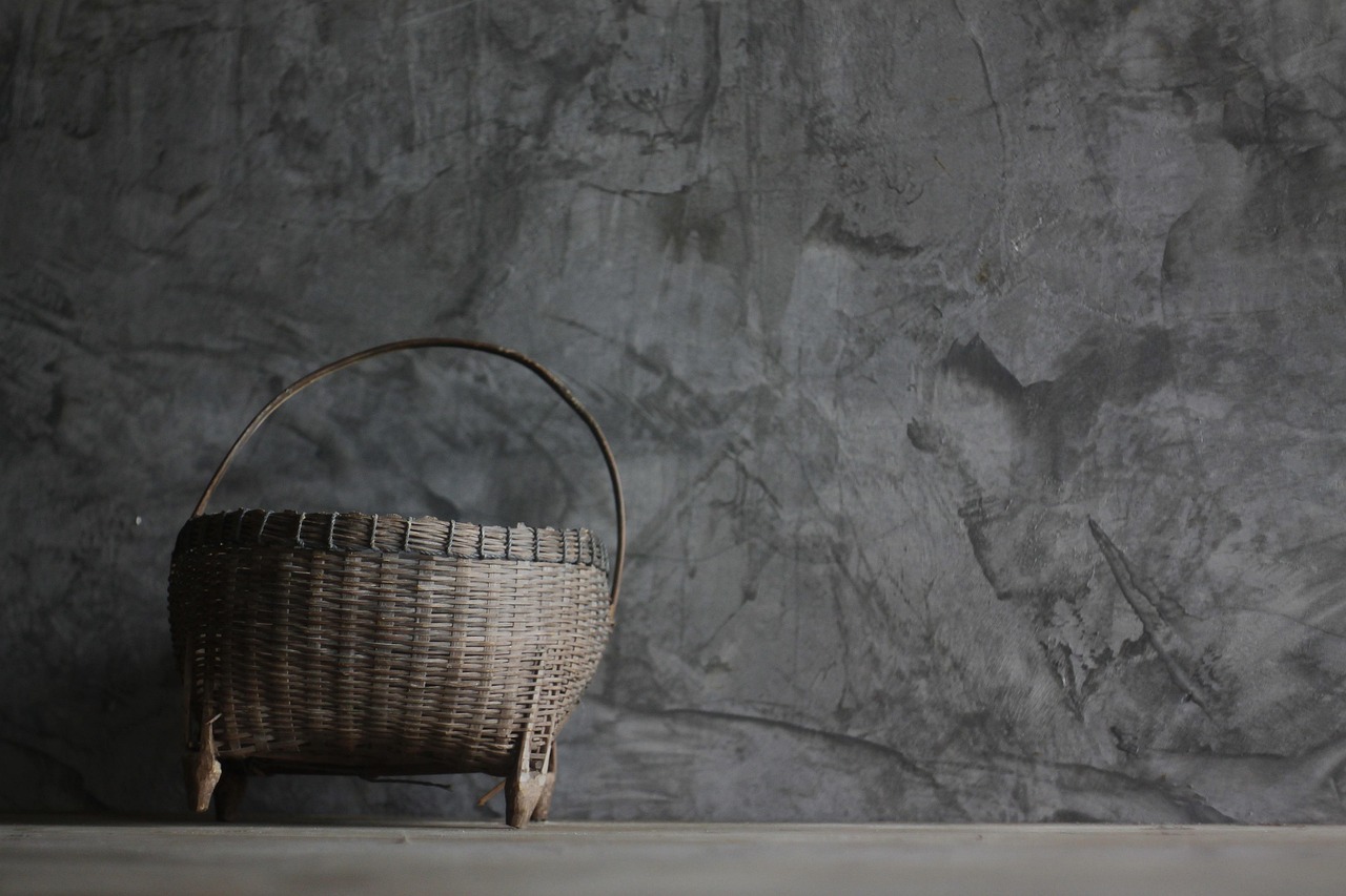 basket, weave, bamboo