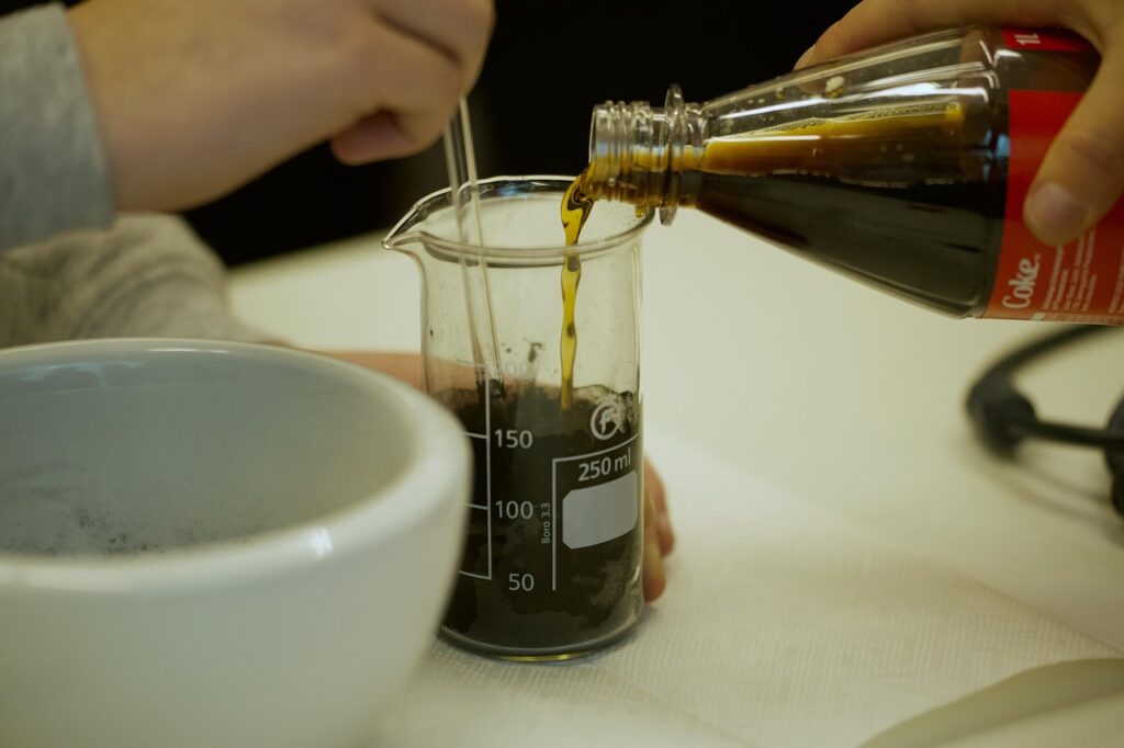 coca cola, experiment, active coal, filtration, chemistry, black, filtration, filtration, filtration, filtration, filtration