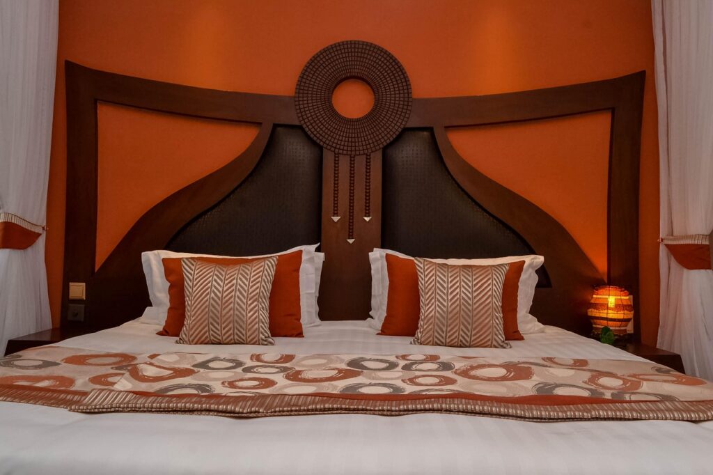 bed, bedroom, pillows, decor, cushion, comfort, interior, blankets, bedspread, furniture, linen, textile, home