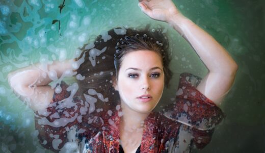 woman, floating, portrait, attractive, beautiful, face, female, nature, girl, model, water, wet, young woman, modeling, pose, posing